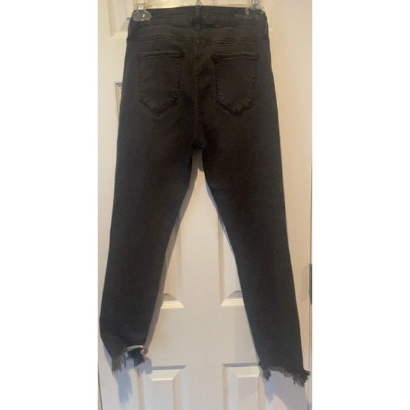 Cello Denim - Cello Distressed Hem Black Jeans, size 28, $10, B52